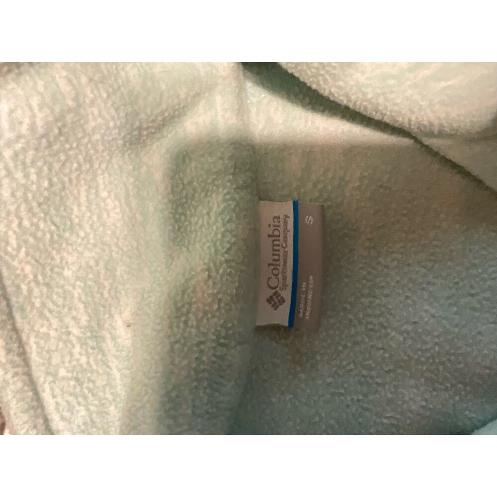 Columbia full sip seafoam green fleece small - Picture 3 of 3